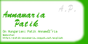 annamaria patik business card